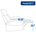 Leren draaibare en schommelbare elektrische relaxstoel, maximale draaicirkel 270, zwaar uitgevoerd bewegingsmechanisme met USB en Type-C