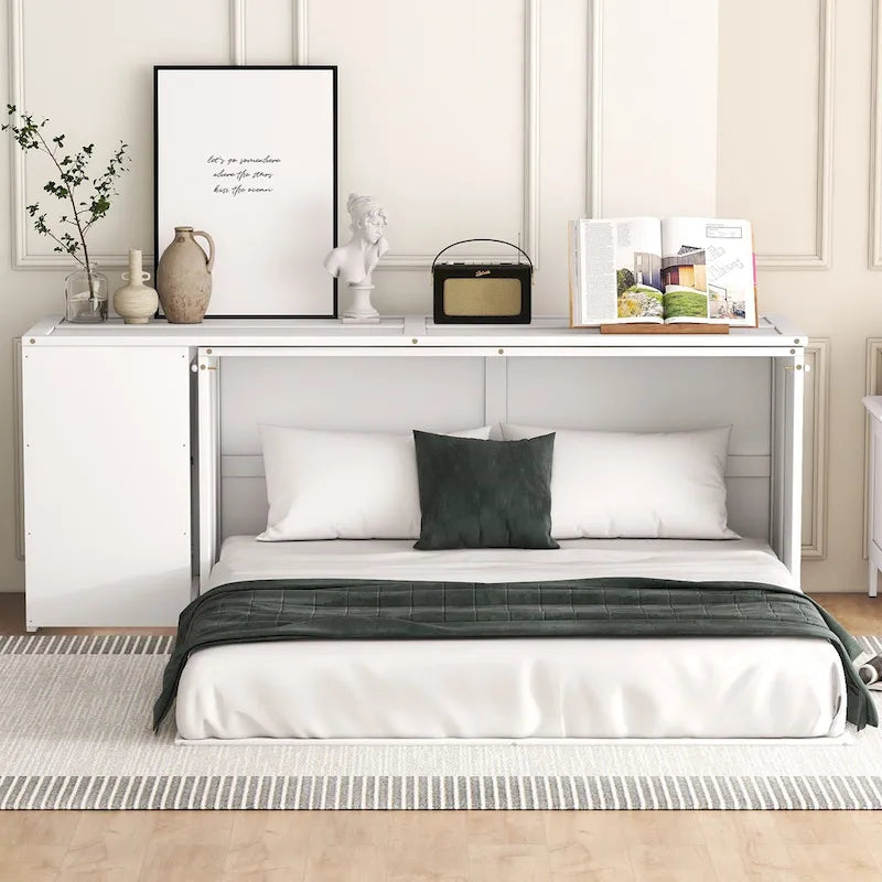 Murphy-Bett in Queen-Size mit drehbarem Schreibtisch