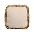 18 Natural Jute Blend Cube Pouf Ottoman