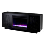 Szafka RTV z elektrycznym kominkiem ze zmiennym kolorem i schowkiem