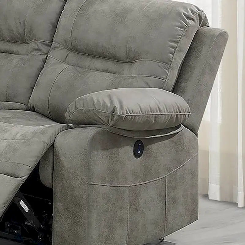 Breathable Leatherette Power Sofa
