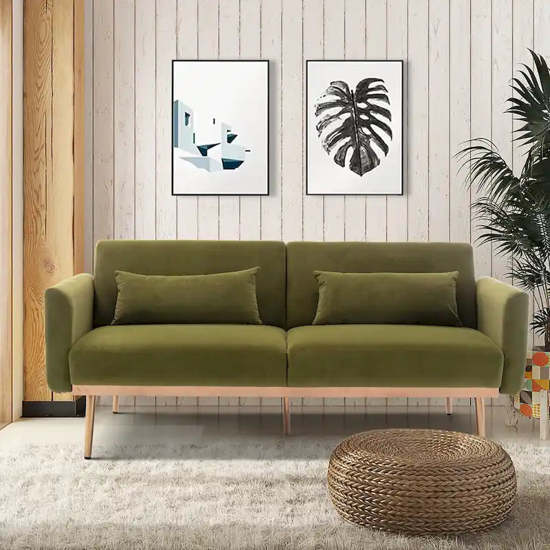 Divanetti letto convertibili imbottiti in velluto