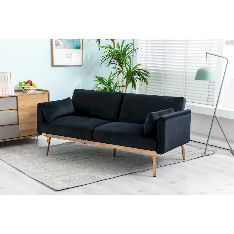 Divanetti letto convertibili imbottiti in velluto