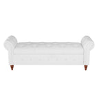 Moderner Bettkasten, Schuhbank und Fußhocker mit gerollten Armlehnen