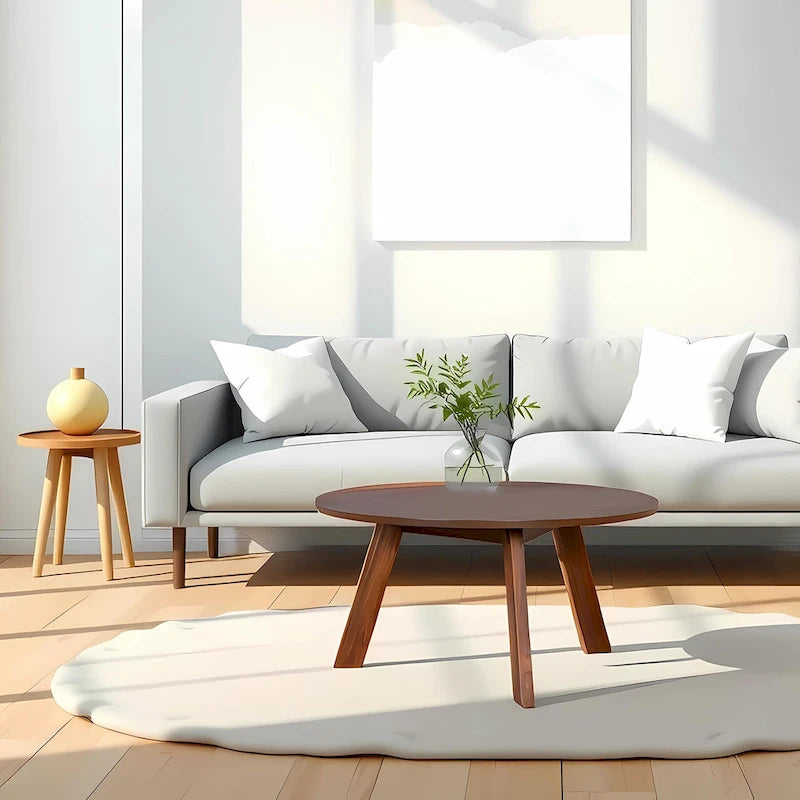 Table basse ronde en bois d’acacia