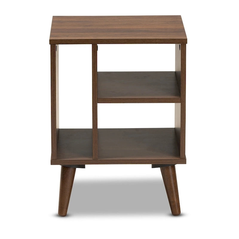 Table d’appoint moderne en bois de noyer