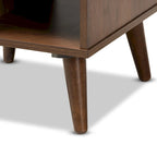 Table d’appoint moderne en bois de noyer
