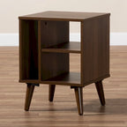 Table d’appoint moderne en bois de noyer