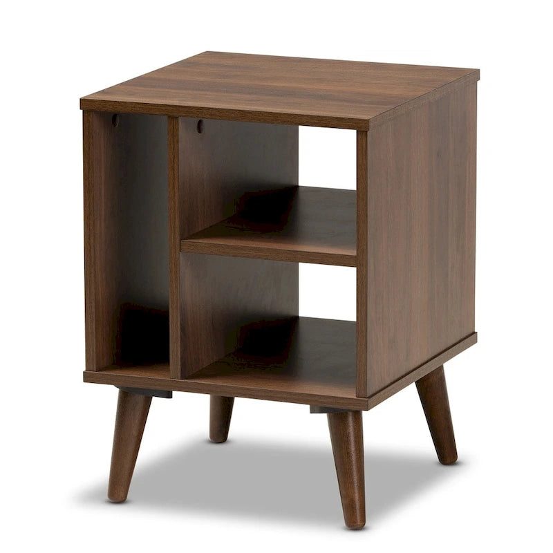 Table d’appoint moderne en bois de noyer