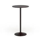 Black Round Top with Black Leg And Base Metal Bar Table
