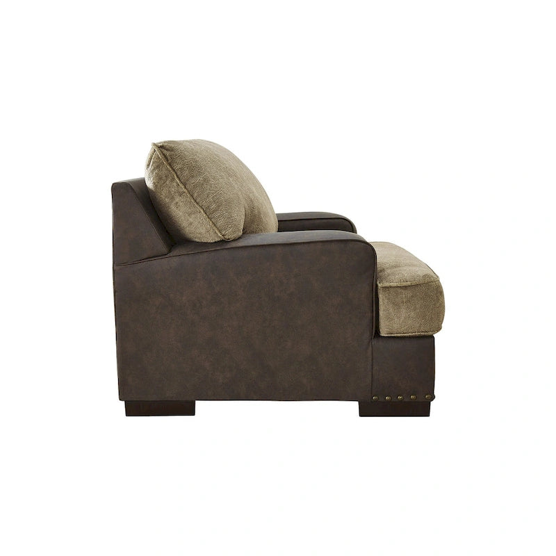 Alesbury chocoladekleurige anderhalfzitsstoel - 49W x 44D x 40H