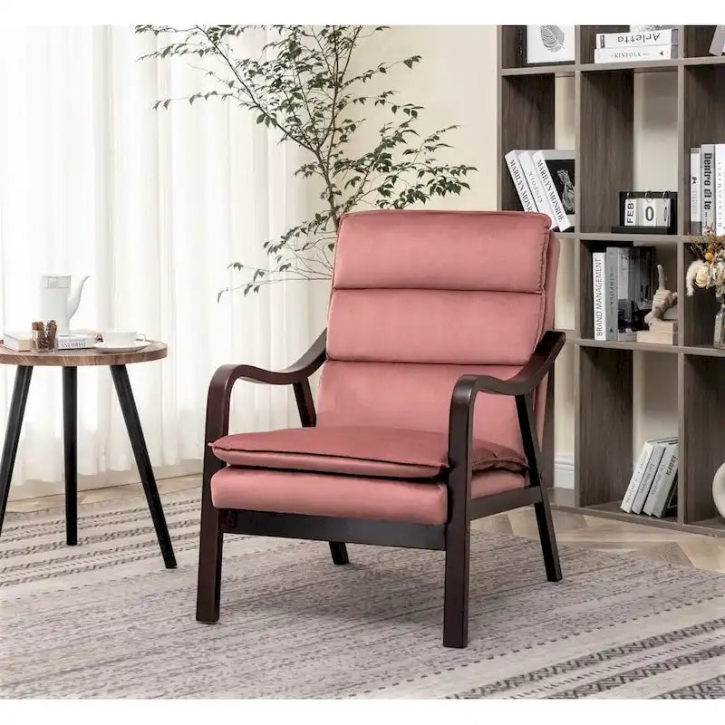 24.8 Wide Mid-Century Modern Velvet Armchair