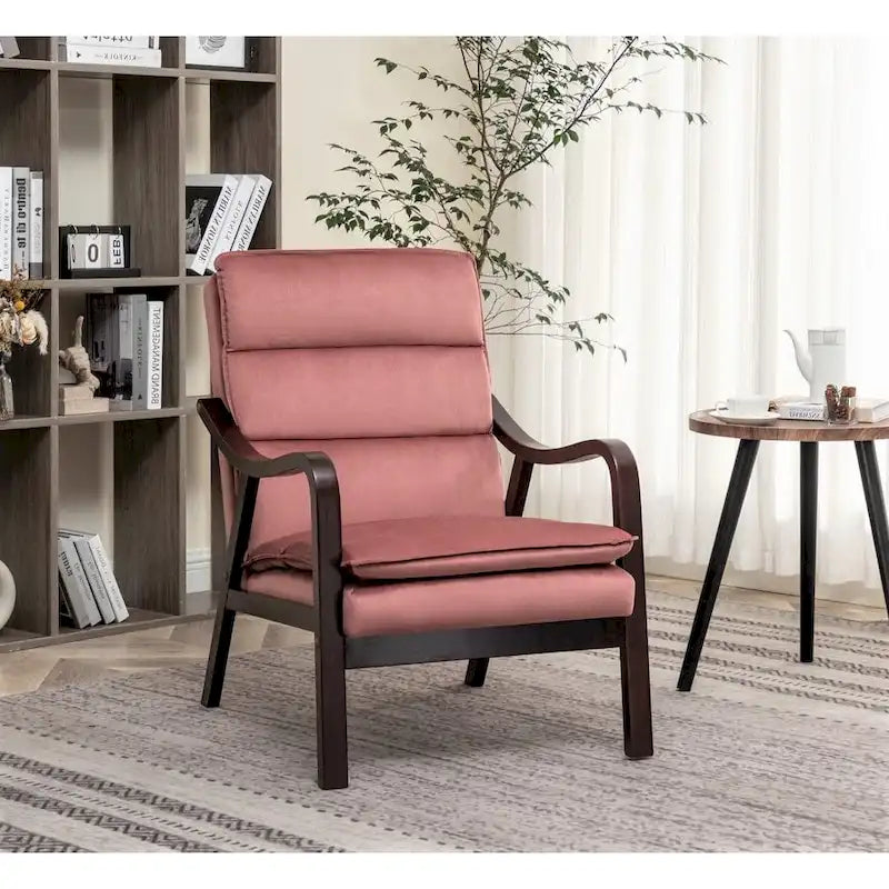 24.8 Wide Mid-Century Modern Velvet Armchair