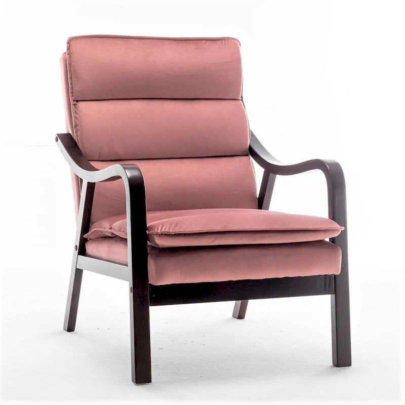 24.8 Wide Mid-Century Modern Velvet Armchair