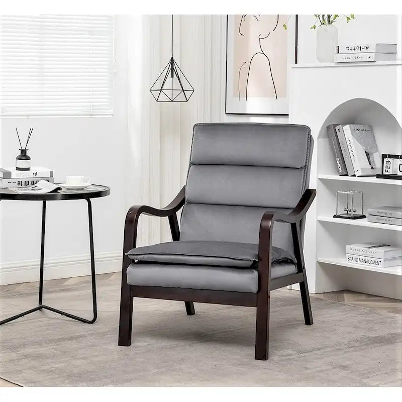 24.8 Wide Mid-Century Modern Velvet Armchair