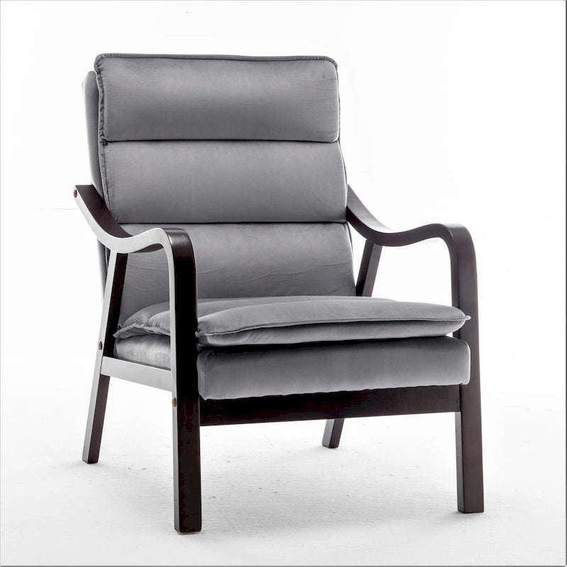 24.8 Wide Mid-Century Modern Velvet Armchair
