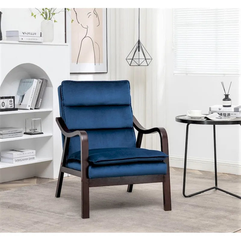 24.8 Wide Mid-Century Modern Velvet Armchair