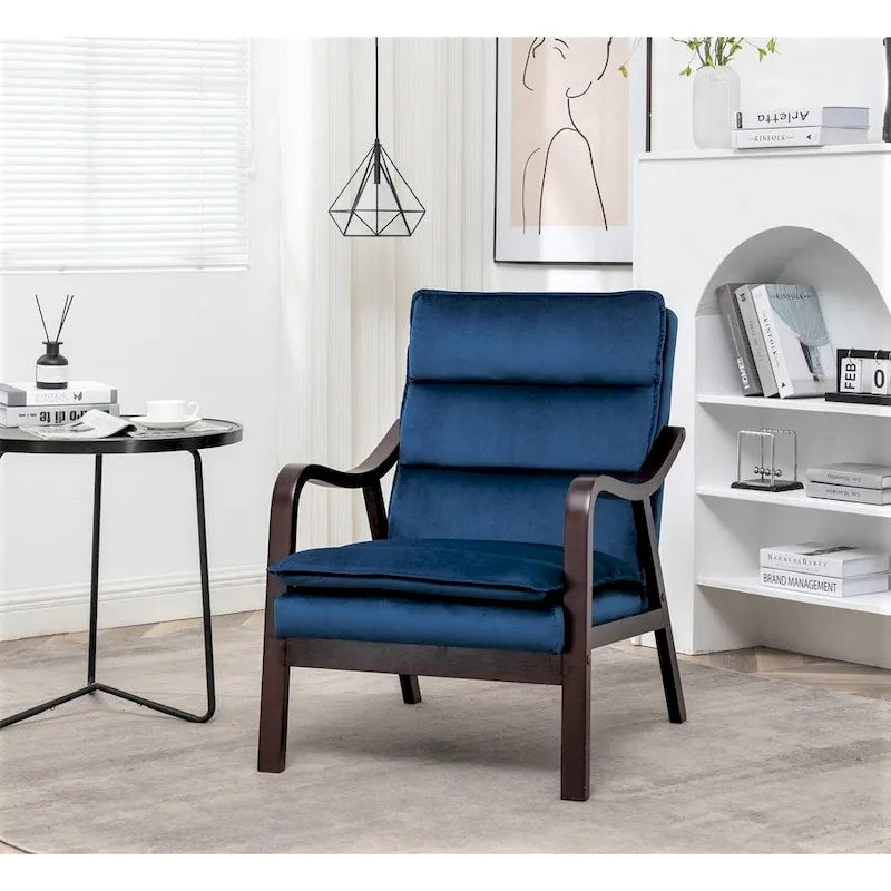 24.8 Wide Mid-Century Modern Velvet Armchair