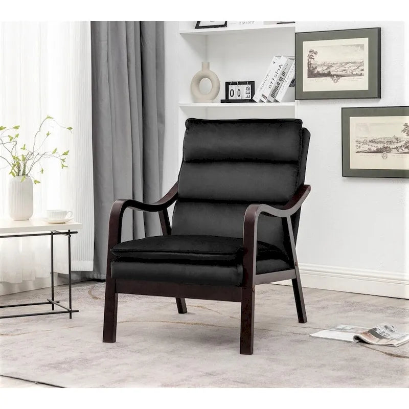 24.8 Wide Mid-Century Modern Velvet Armchair
