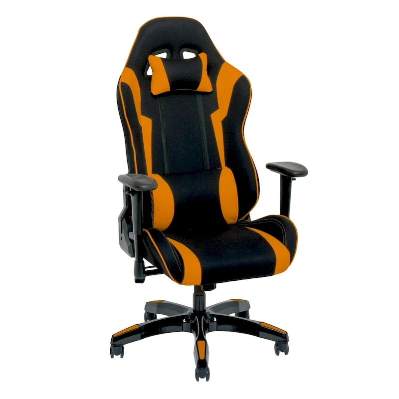 Bonded Leather, Fabric, and Mesh High-back Ergonomic Gaming Chair