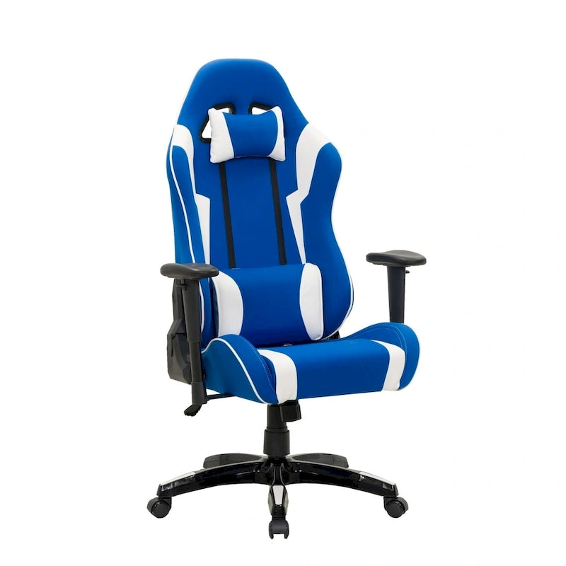 Bonded Leather, Fabric, and Mesh High-back Ergonomic Gaming Chair