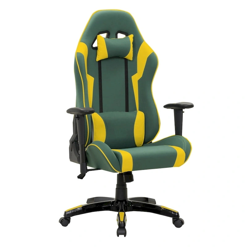 Bonded Leather, Fabric, and Mesh High-back Ergonomic Gaming Chair