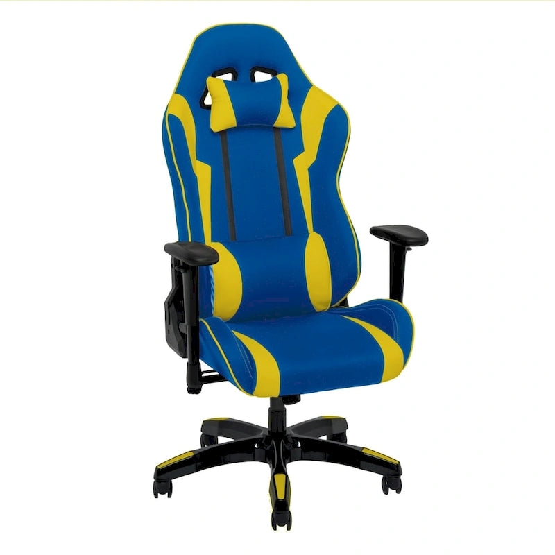 Bonded Leather, Fabric, and Mesh High-back Ergonomic Gaming Chair