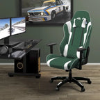 Bonded Leather, Fabric, and Mesh High-back Ergonomic Gaming Chair