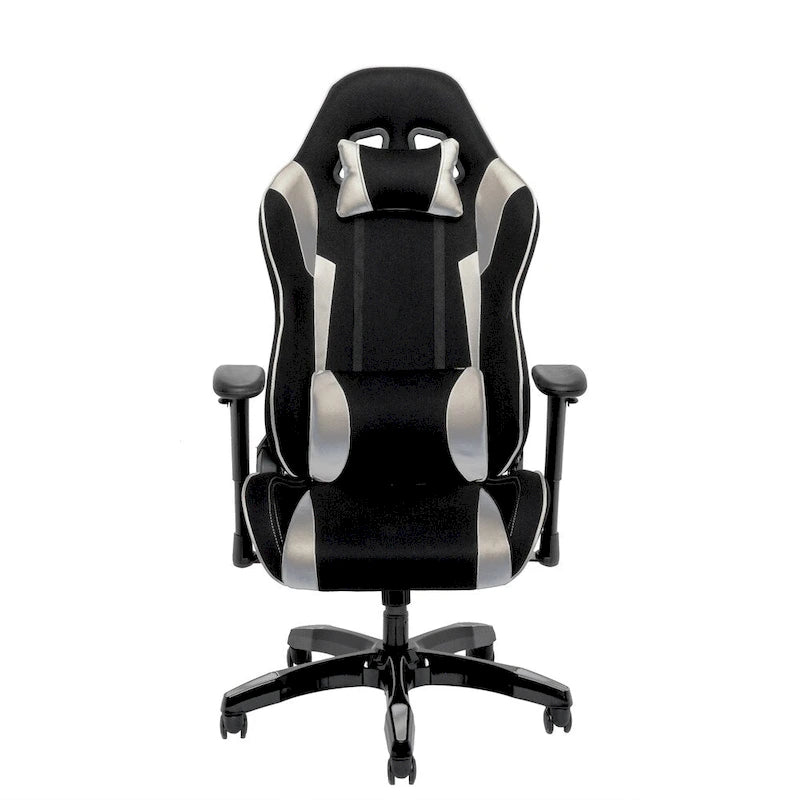 Bonded Leather, Fabric, and Mesh High-back Ergonomic Gaming Chair