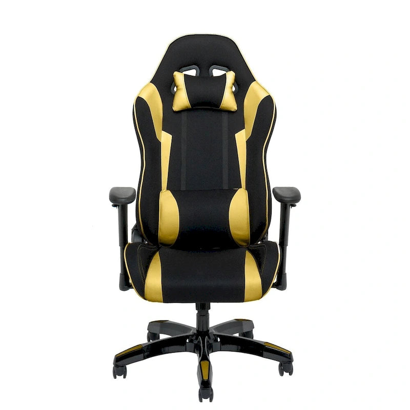 Bonded Leather, Fabric, and Mesh High-back Ergonomic Gaming Chair