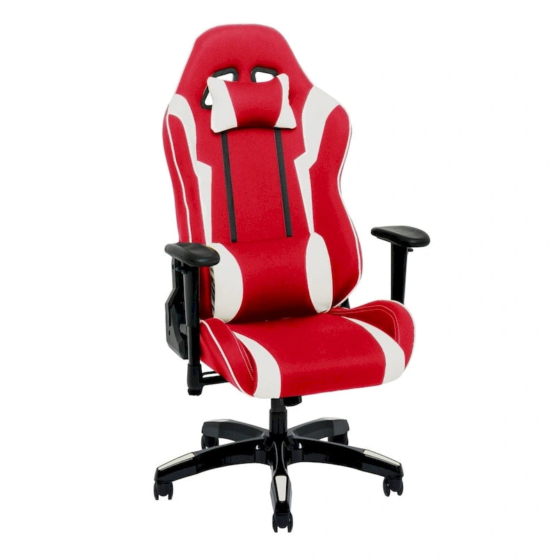 Bonded Leather, Fabric, and Mesh High-back Ergonomic Gaming Chair