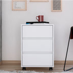 26 Zoll hoher Aktenschrank mit 3 Schubladen, 4 Laufrollen und hochwertiger Oberseite