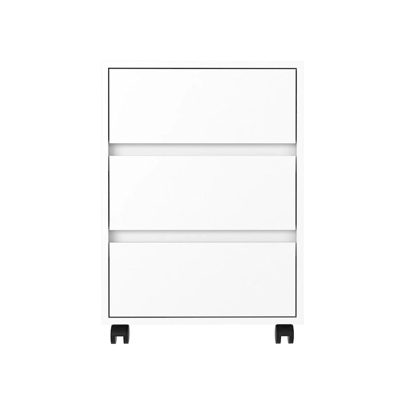 26-inch Tall 3 Drawer Filing Cabinet with 4 Caster Wheels and Superior Top