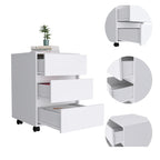 26 Zoll hoher Aktenschrank mit 3 Schubladen, 4 Laufrollen und hochwertiger Oberseite