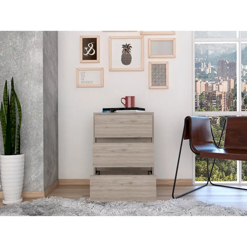 26 Zoll hoher Aktenschrank mit 3 Schubladen, 4 Laufrollen und hochwertiger Oberseite