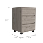 26 Zoll hoher Aktenschrank mit 3 Schubladen, 4 Laufrollen und hochwertiger Oberseite