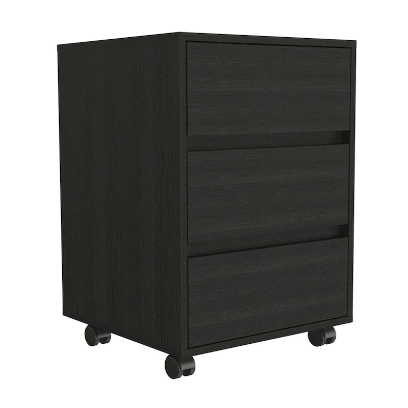 26 Zoll hoher Aktenschrank mit 3 Schubladen, 4 Laufrollen und hochwertiger Oberseite