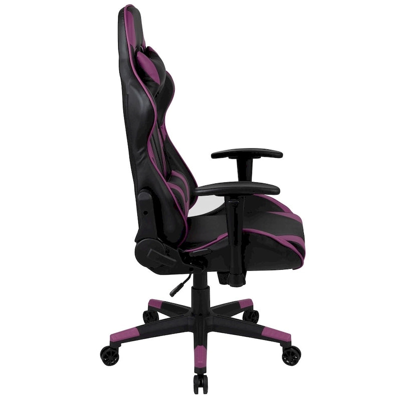 Ergonomischer Racing-Gaming-Stuhl mit vollständig neigbarer Rückenlehne in Rot