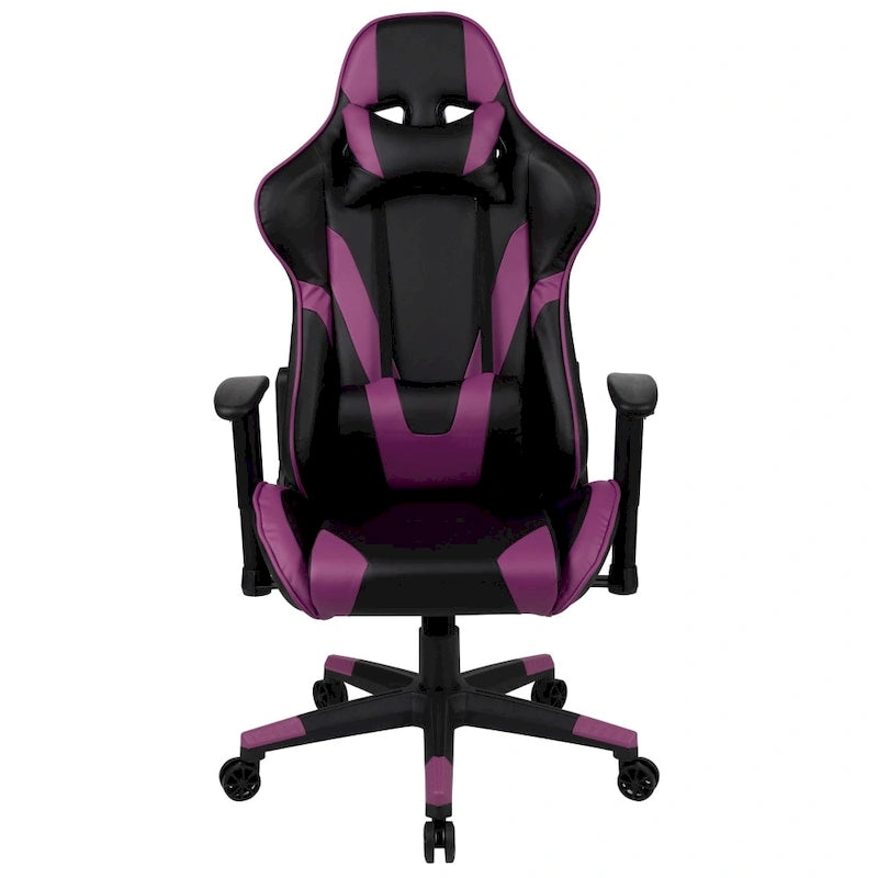 Ergonomischer Racing-Gaming-Stuhl mit vollständig neigbarer Rückenlehne in Rot