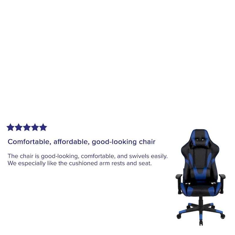 Ergonomischer Racing-Gaming-Stuhl mit vollständig neigbarer Rückenlehne in Rot