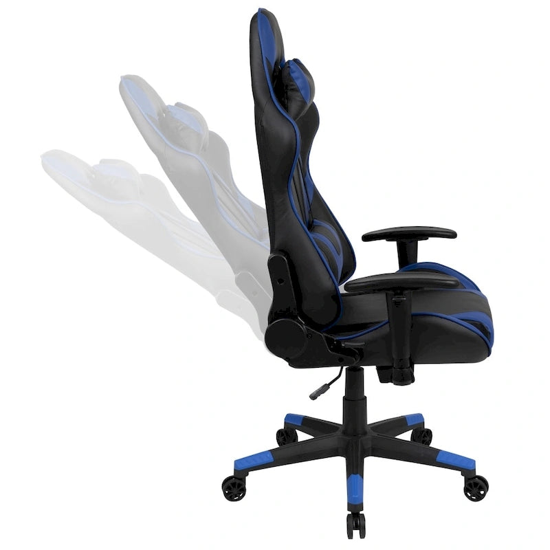 Ergonomischer Racing-Gaming-Stuhl mit vollständig neigbarer Rückenlehne in Rot