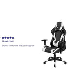 Ergonomischer Racing-Gaming-Stuhl mit vollständig neigbarer Rückenlehne in Rot