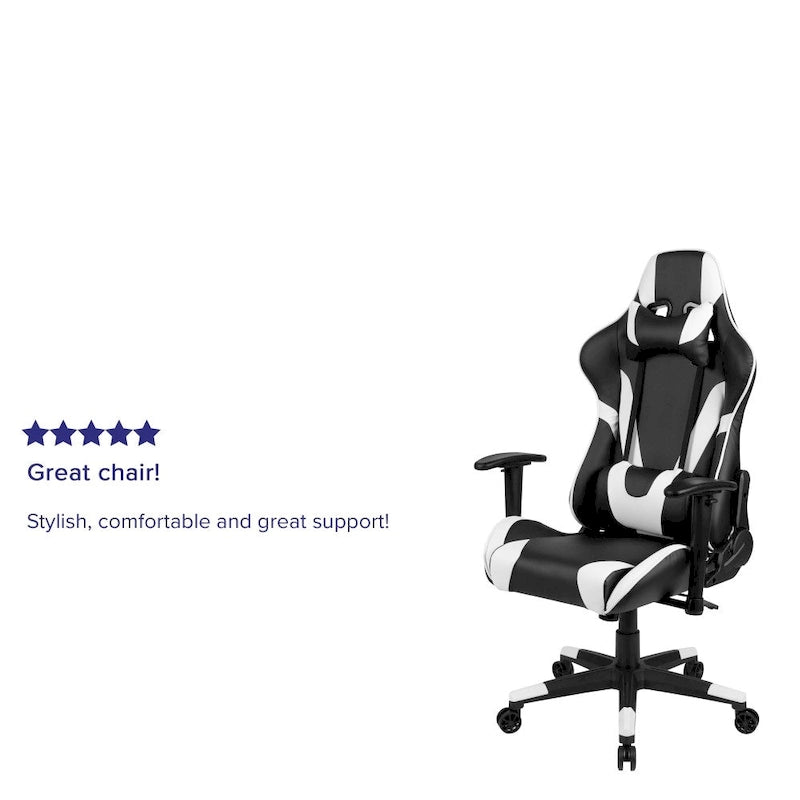 Ergonomischer Racing-Gaming-Stuhl mit vollständig neigbarer Rückenlehne in Rot