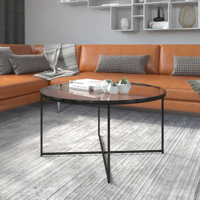 Finish Nesting Tables with Metal Cantilever Base