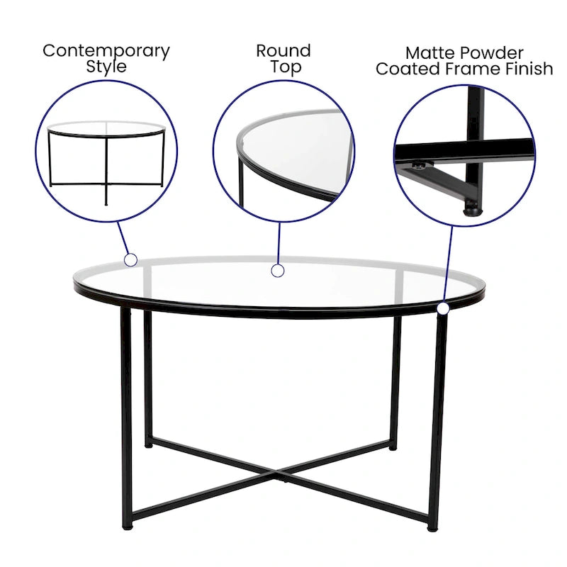Tables gigognes finition avec piètement cantilever en métal