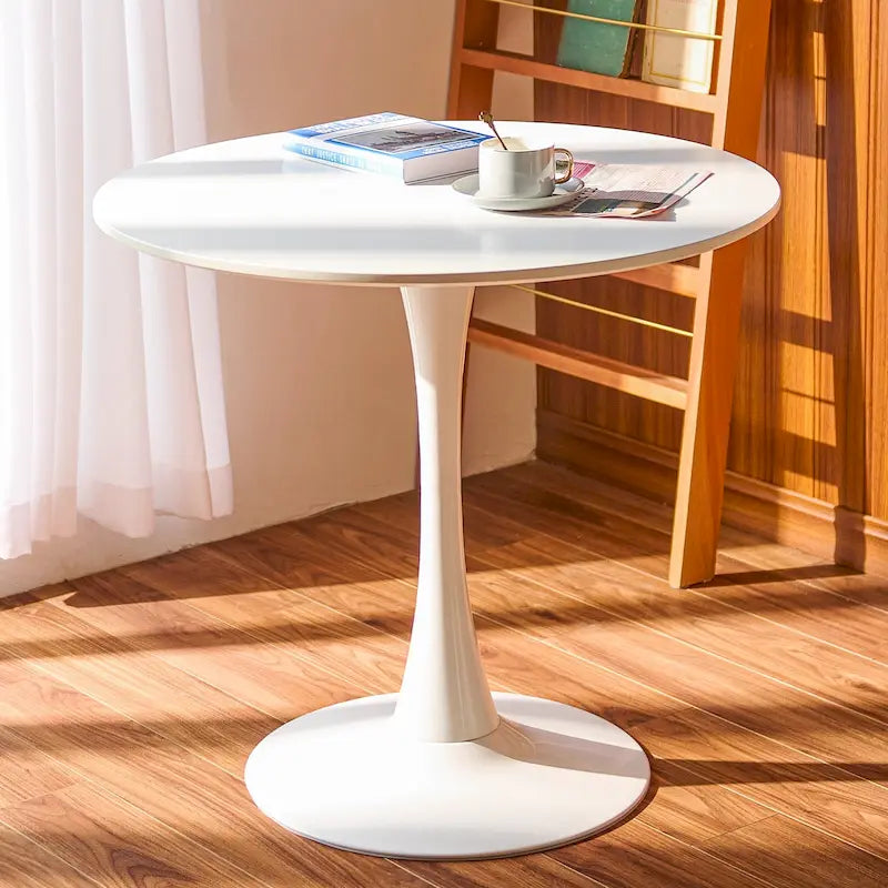 31.5 Inch Modern Round Kitchen and Dining Table for 2-4