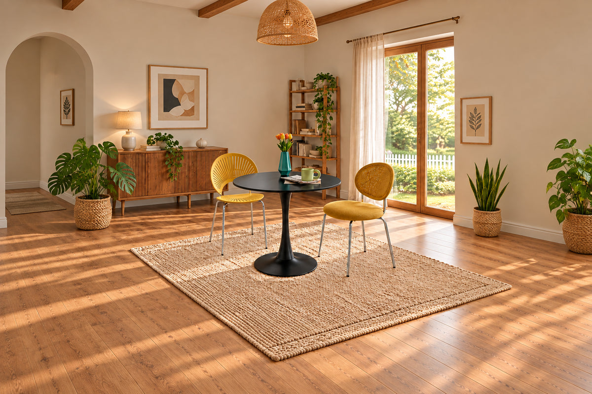 CO-Z 31.5 Inch Modern Round Kitchen and Dining Table for 2-4