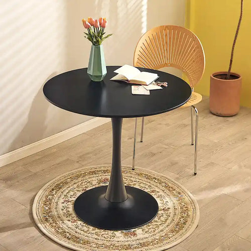 Tavolo moderno rotondo da cucina e sala da pranzo da 31.5 pollici per 2-4 persone