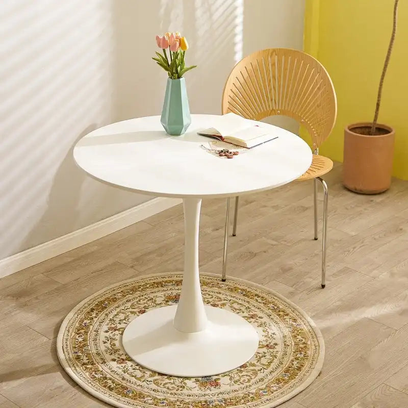 31.5 Inch Modern Round Kitchen and Dining Table for 2-4