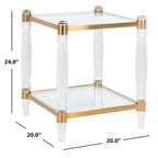 SAFAVIEH Couture Lirie Acrylic Accent Table - 20 W x 20 L x 24 H - 20Wx20Dx24H